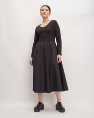 The Long-Sleeve Riviera Dress | Black