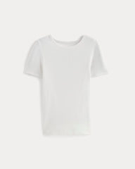 The Luxe Rib Crew | White