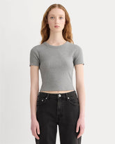 The '90s Rib Tee | Mid Heather Grey