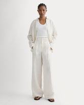 The Linen Way-High® Drape Pant | Natural Chambray