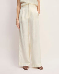 The Linen Way-High® Drape Pant | Bone