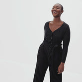 The Featherweight Alpaca Cardigan | Heathered Black