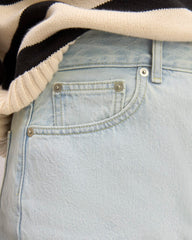 The A-Line Denim Short | Spring Blue