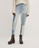 The '90s Cheeky® Mended Jean | Patched Indigo | 28.5" Inseam