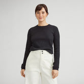 The Organic Cotton Waffle Tee | Black