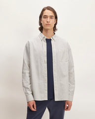 The Classic Oxford Shirt | Bone/Navy | Tall