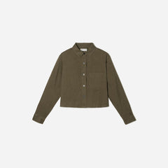 The Way-Short Shirt in Silky Cotton | Beech