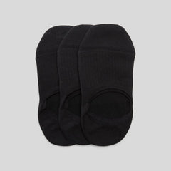 The Organic Cotton No-Show Sock 3-Pack | Black