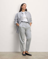 The Draper Tapered Pant in Buttersmooth | Heather Steel
