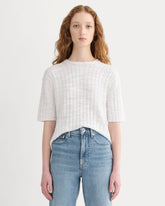 The Oversized Tee in Cotton Linen | White