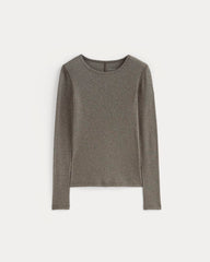 The Luxe Rib Long-Sleeve Crew | Washed Heathered Fatigue