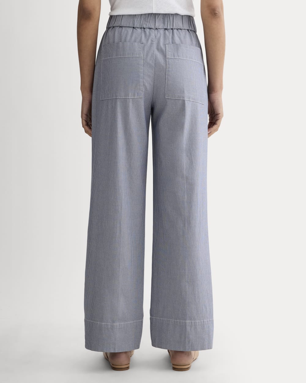 The Easy Pant | Dark Denim Pinstripe