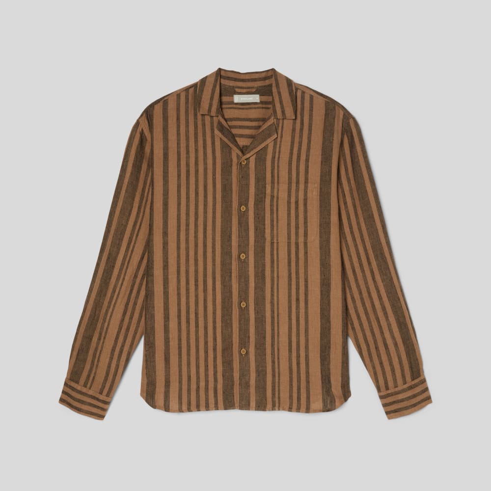 The Relaxed Linen Long-Sleeve Shirt | Light Blue