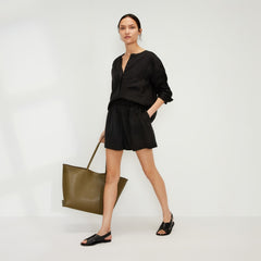 The Linen Boxer Short | Black