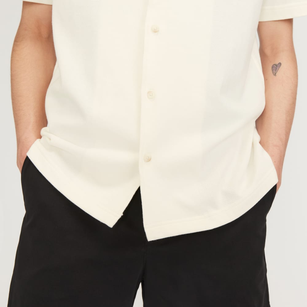The Pique Short-Sleeve Shirt | Bone