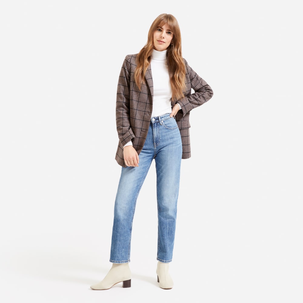 The Super-Straight Jean | Medium Blue Wash | Ankle