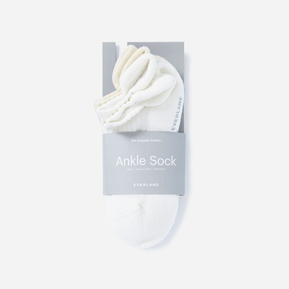 The Organic Cotton Ankle Sock 3-Pack | Neutral Multi