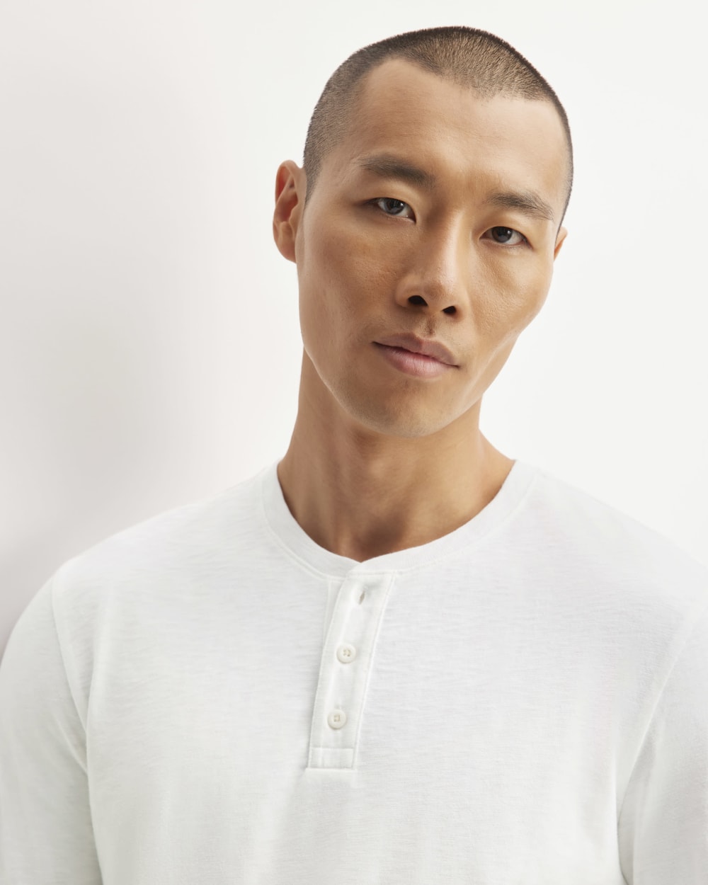 The Slub Long-Sleeve Henley | White