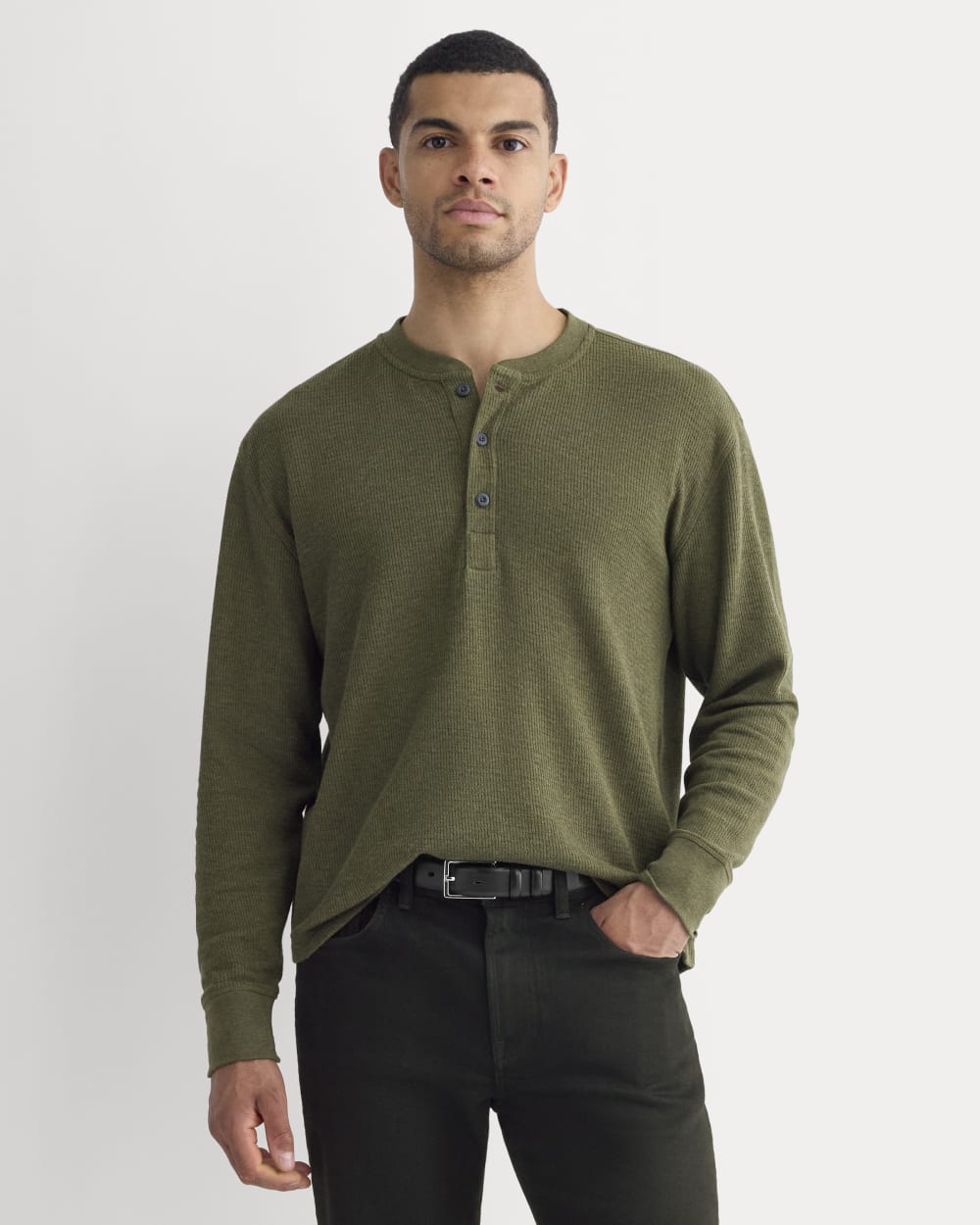 Thermal Henley in Cozy Waffle | Heather Beech
