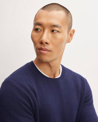 The Premium Merino Crew Neck Sweater | Deep Navy