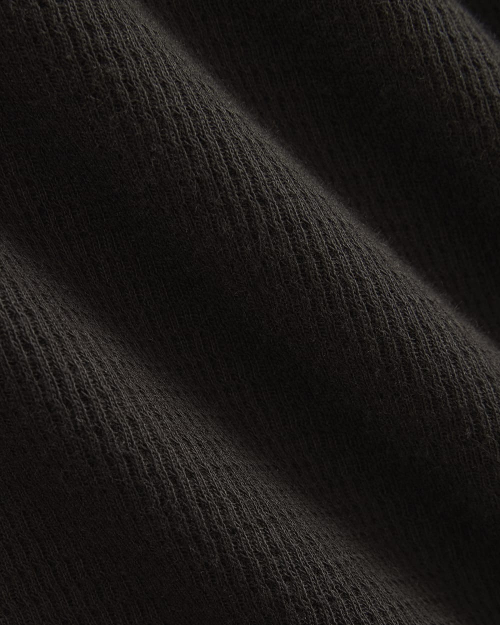 Thermal Henley in Cozy Waffle | Black