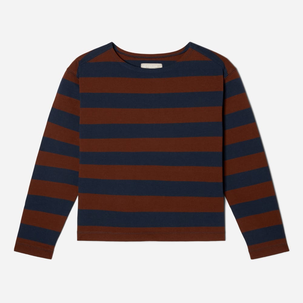 The Mariner Tee | Carob / Navy