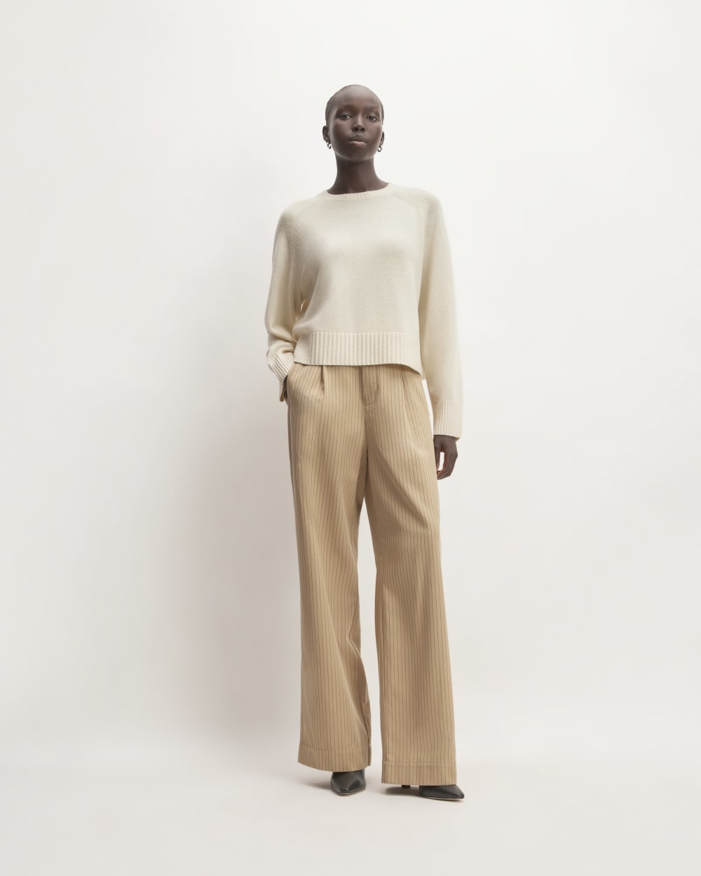 The Boxy Crew in Cashmere | Bone