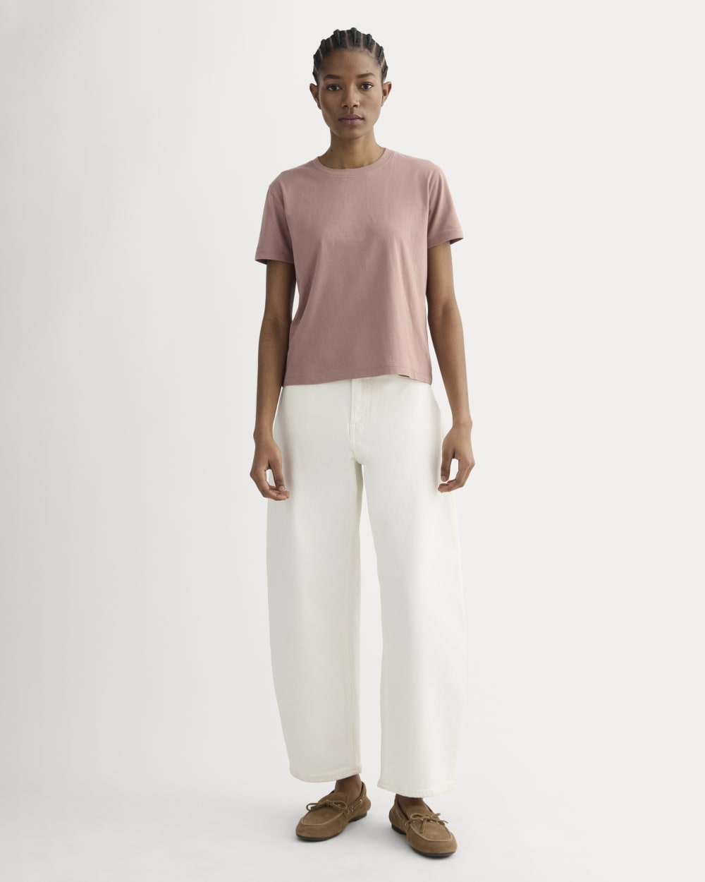 The Box-Cut Tee in Essential Cotton | Rose Dusk | No Pocket