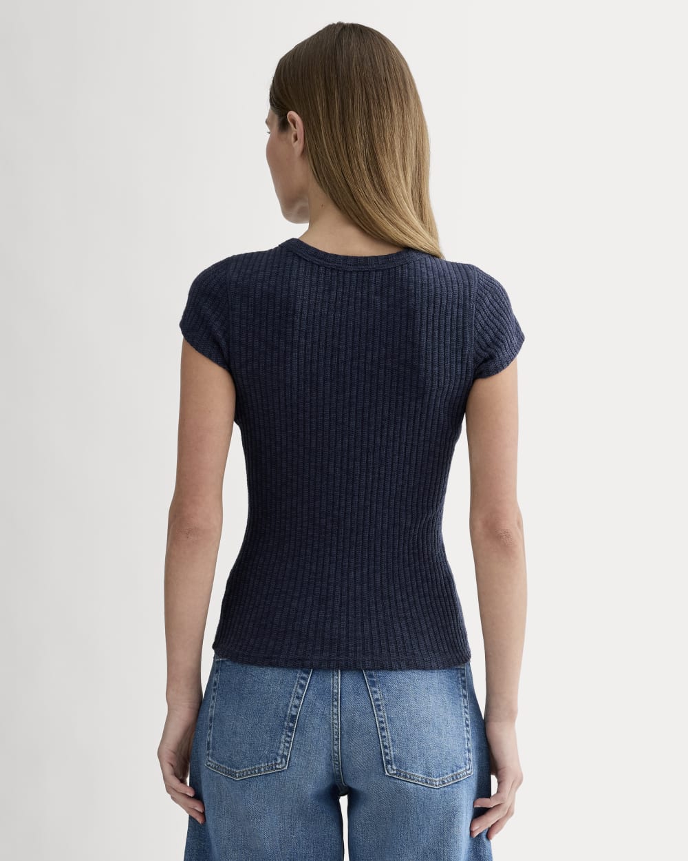 The Cozy Rib Tee | Navy