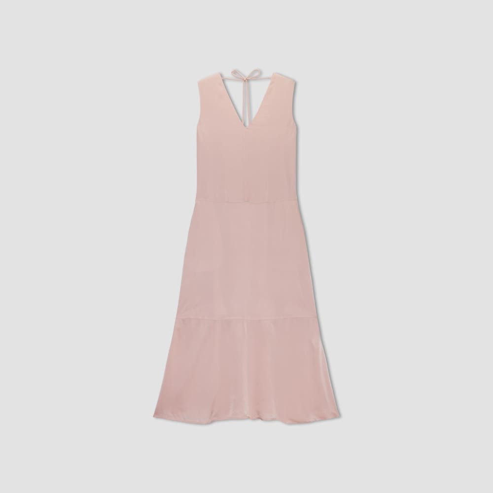 The Satin V-Neck Maxi Dress | Petal Pink