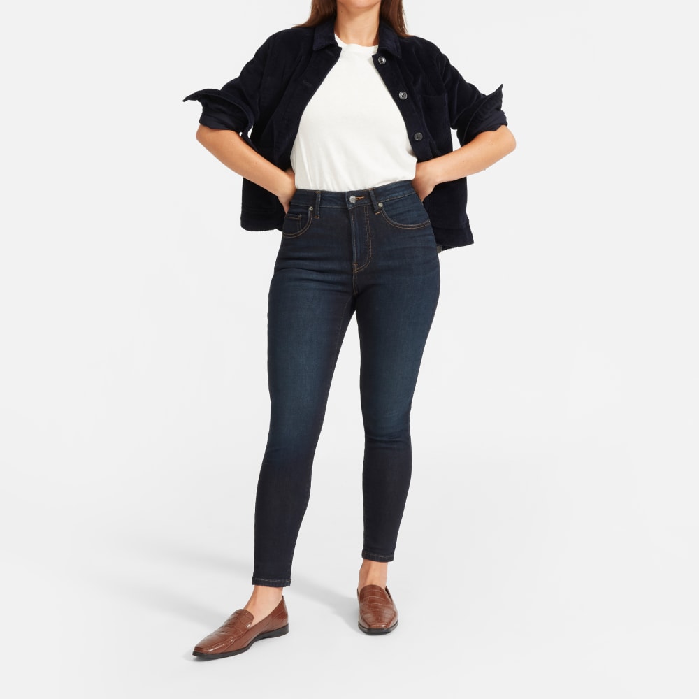 The Curvy Authentic Stretch High-Rise Skinny Jean | Dark Blue Wash | 26.5" Inseam