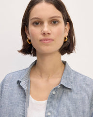 The Must-Have Shirt in Linen | White / Blue