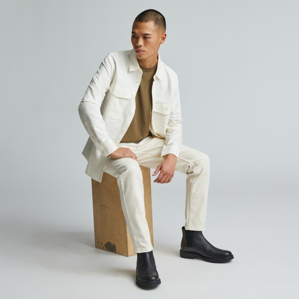 The Organic Oxford Relaxed Utility Shirt | Bone