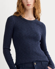 The Cozy Rib Long-Sleeve Tee | Navy