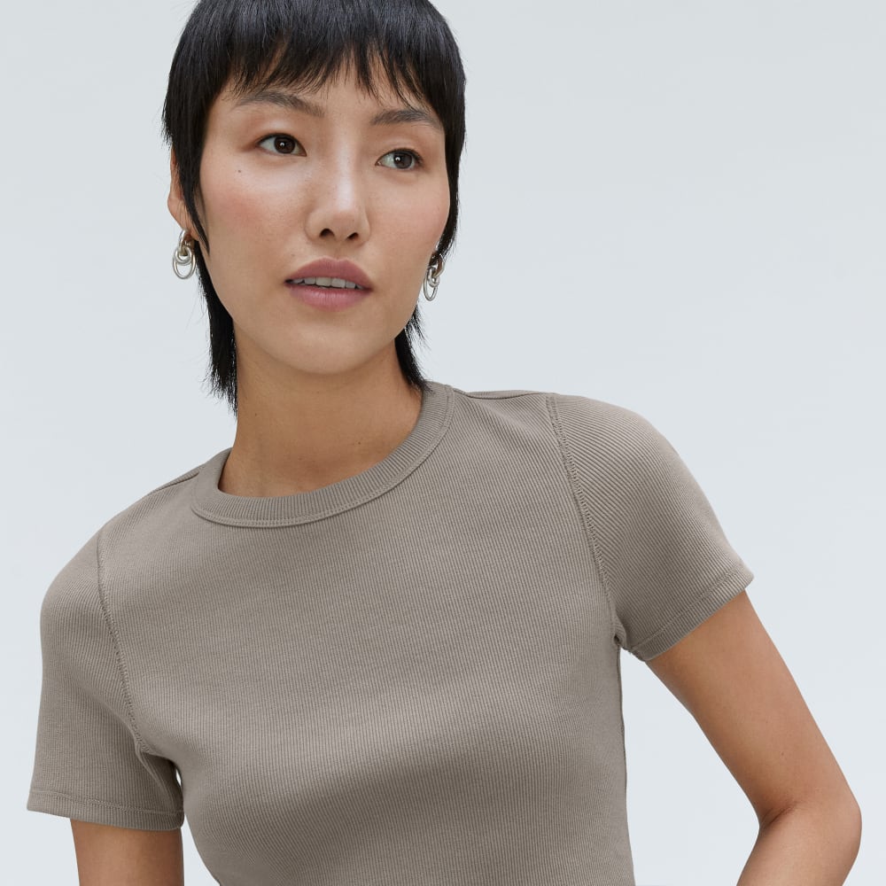 The '90s Rib Tee | Clay