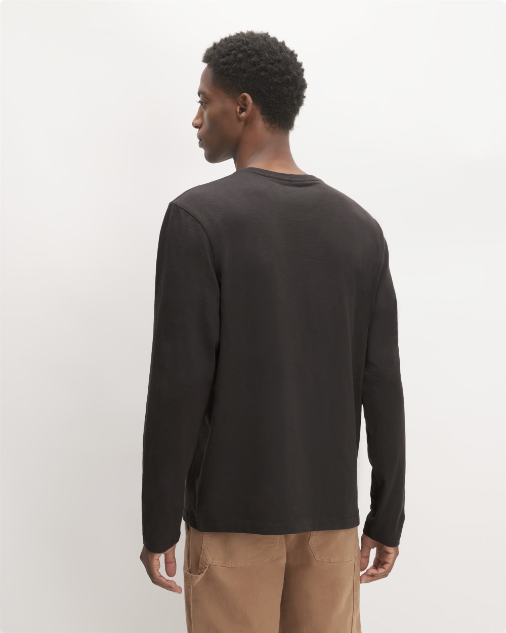 The Slub Long-Sleeve Henley | Black