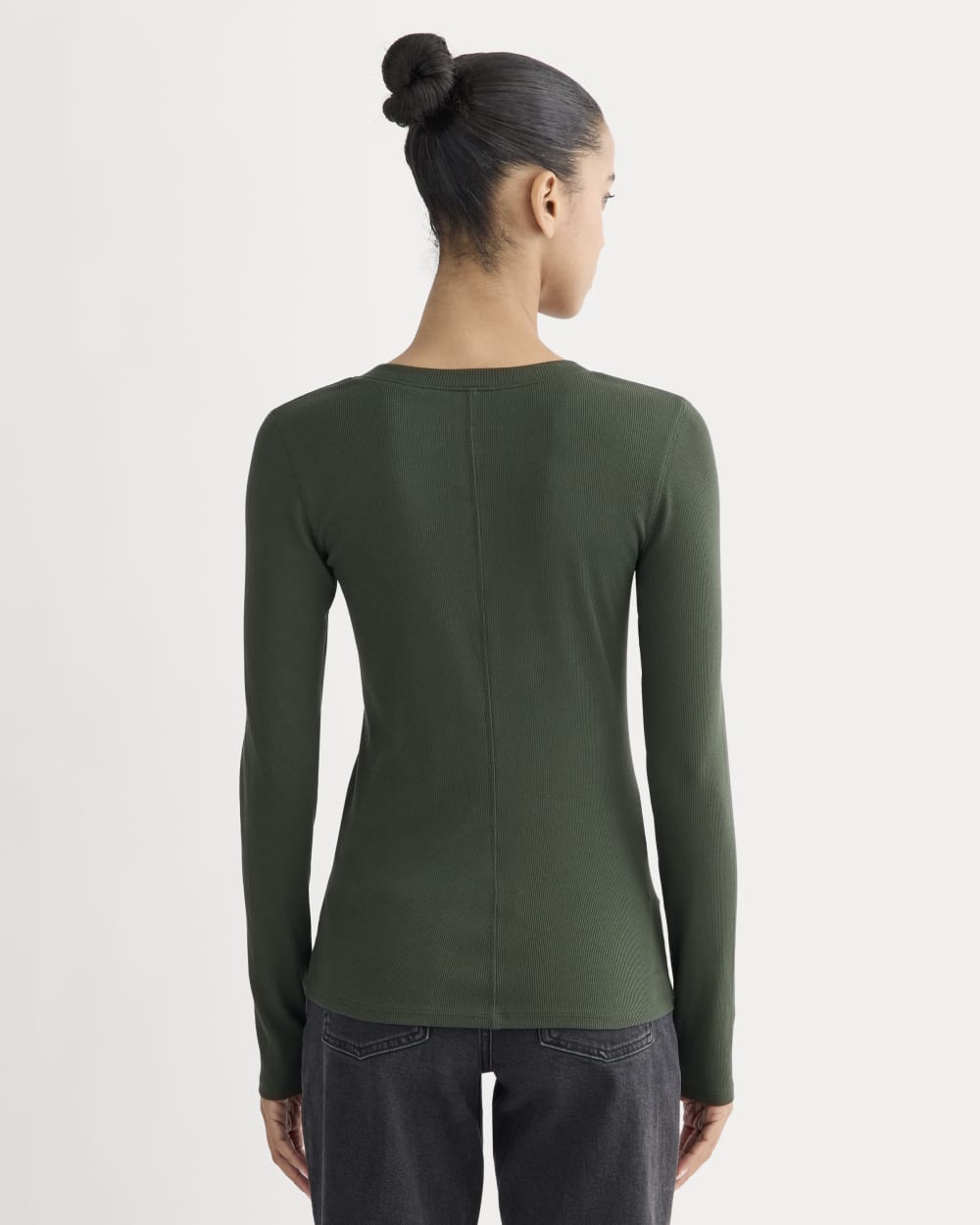 The Luxe Rib Henley | Dark Forest