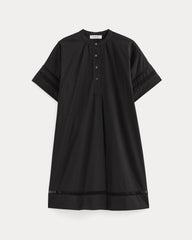 The Lace Trim Popover Dress | Black