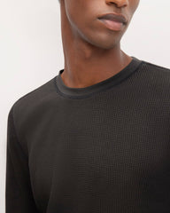 The Waffle Long-Sleeve Crew | Black
