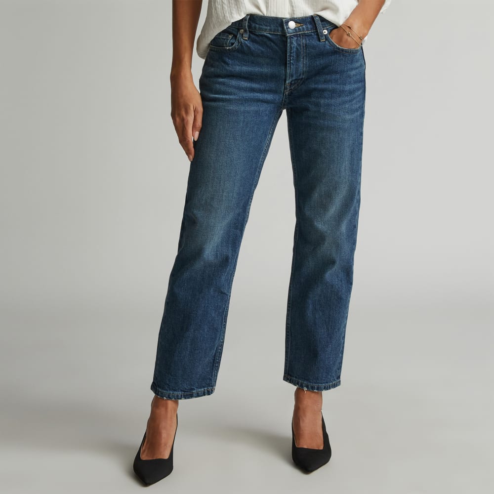 The Low-Rise Shortie Jean | Dark Ink