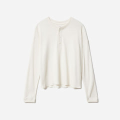 The Organic Cotton Waffle Henley | Bone