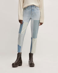 The '90s Cheeky® Mended Jean | Patched Indigo | 28.5" Inseam
