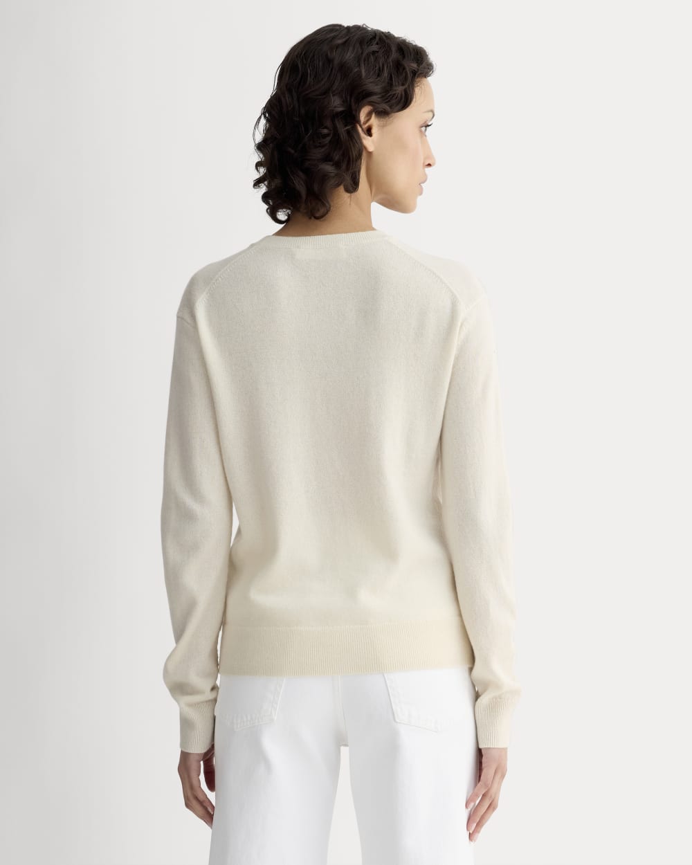 The Classic Crew in Cashmere | Bone