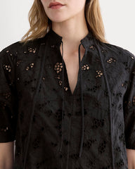 The Eyelet Midi Dress | Black