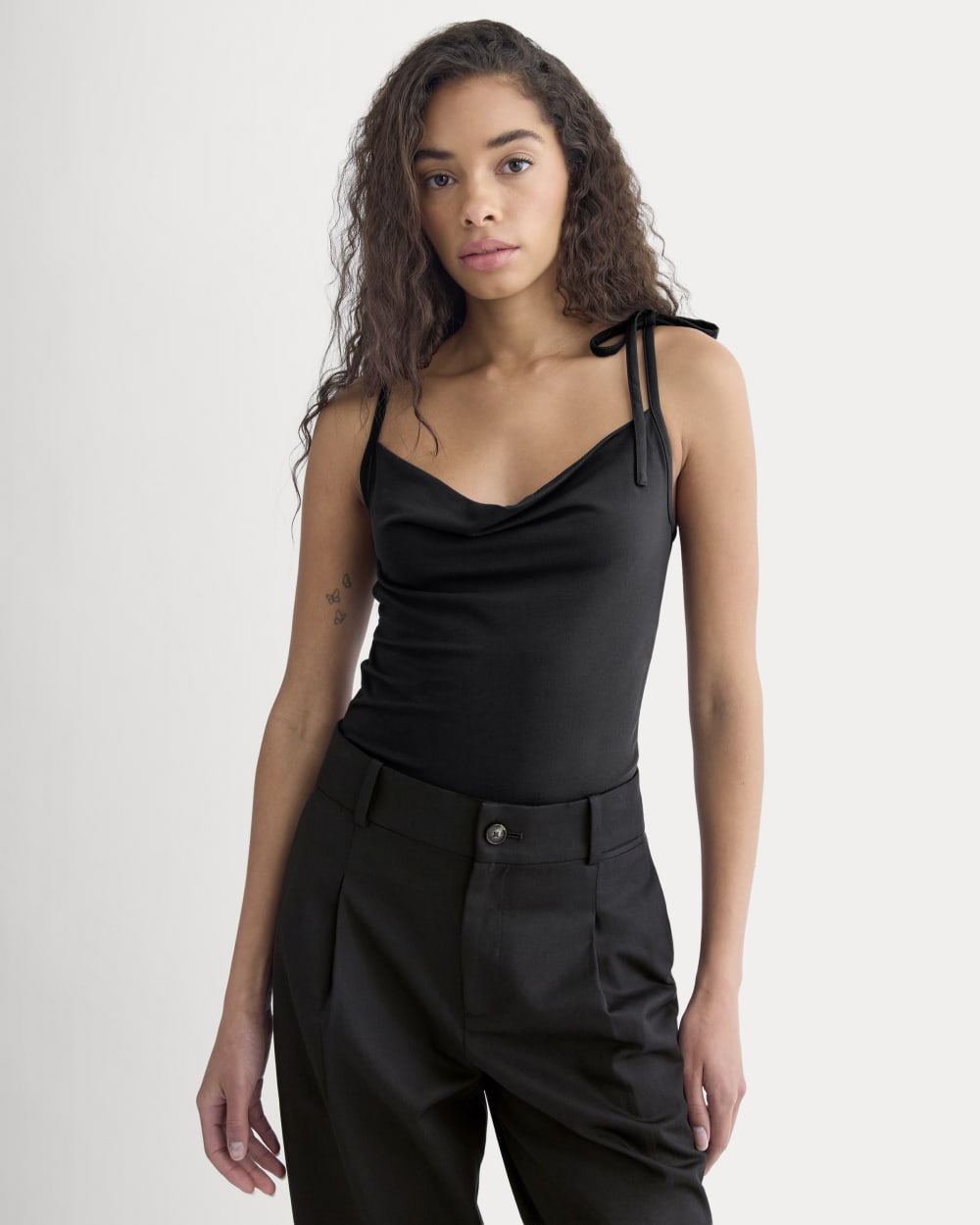 Tie-Shoulder Tank | Black