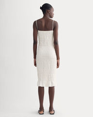 The Smocked Column Dress | Bone