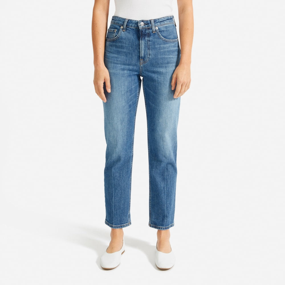 The Super-Straight Jean | Medium Blue Wash | Ankle