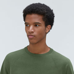 The Premium-Weight Long-Sleeve Crew | Uniform | Forest Green