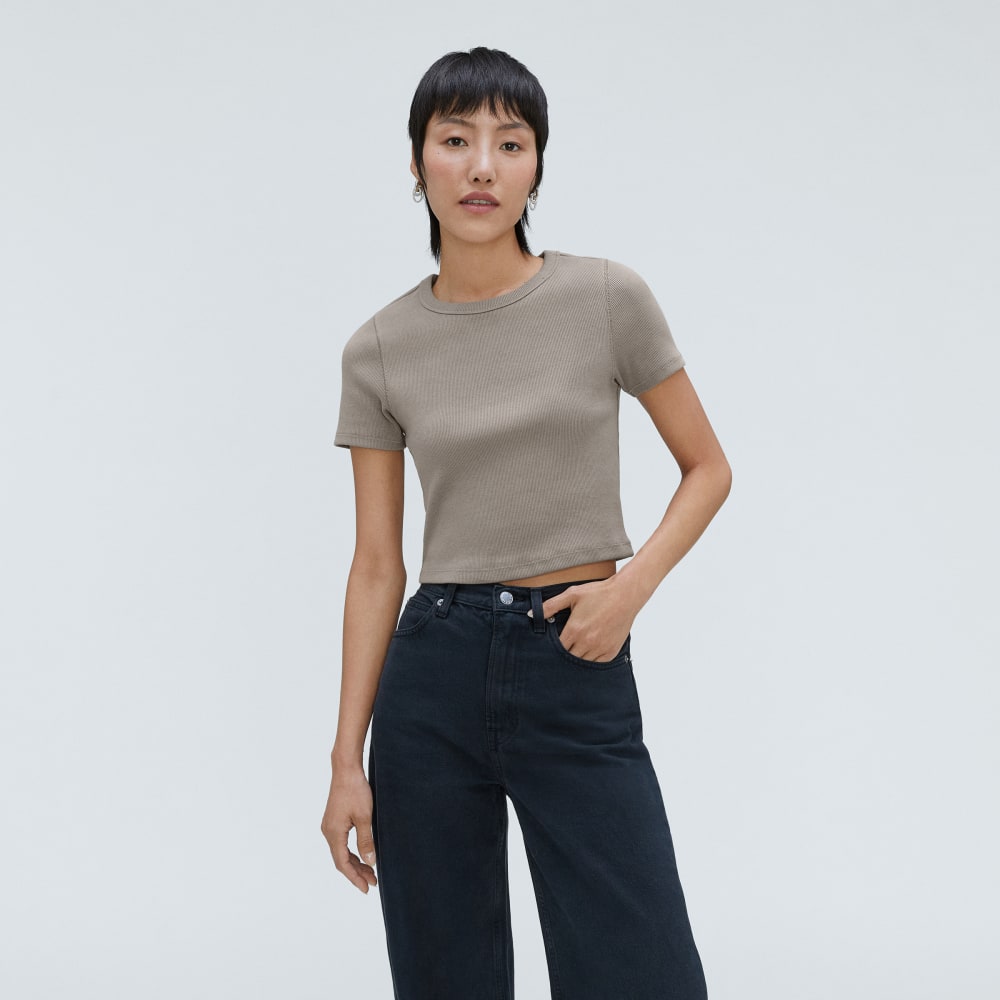 The '90s Rib Tee | Clay