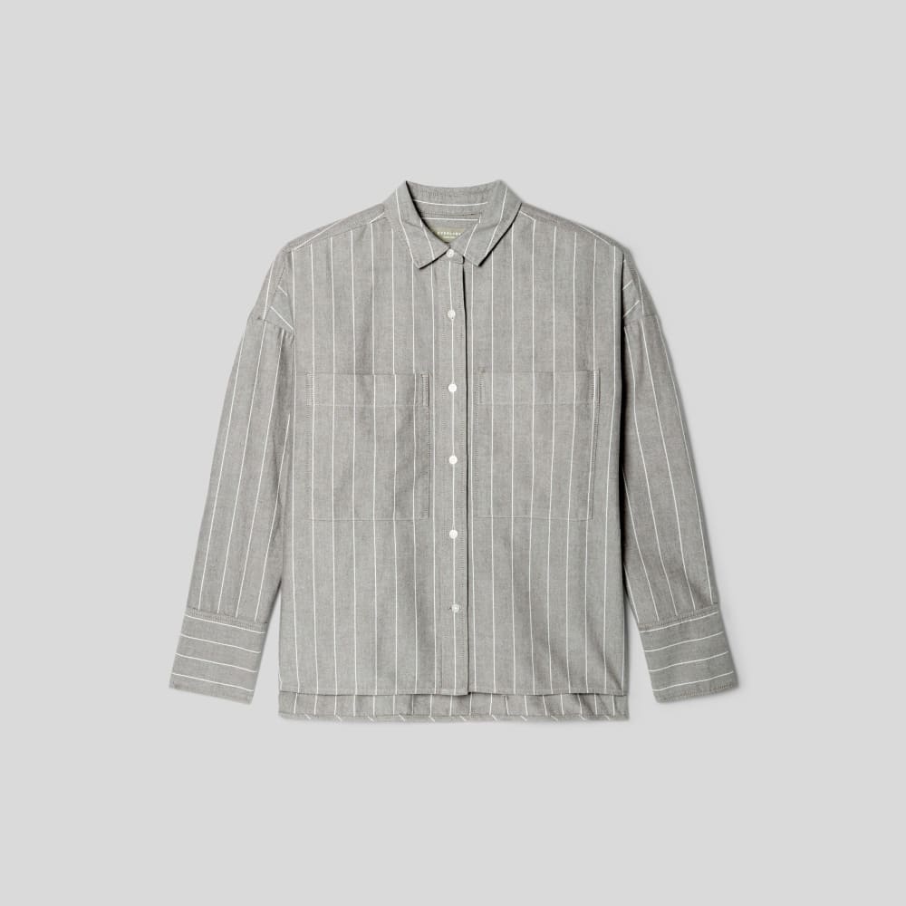 The Boxy Oxford | Chocolate Brown / White